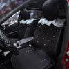 Black Mesh Car Seat cover w/ Rhinestone bling Crystals and Lace Five-pieces-set