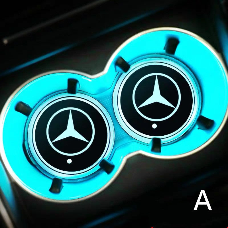 Mercedes Benz LED illuminating Cup Coaster (USB charged- 7 colors changing)