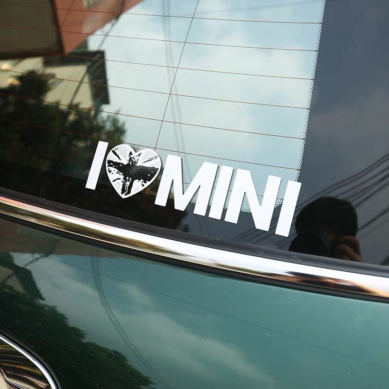 I love Mini sticker for Mini Cooper