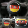 Germany Flag Three Colored Audi Emblem for Steering Wheel LOGO Sticker Decal