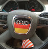 Germany Flag Three Colored Audi Emblem for Steering Wheel LOGO Sticker Decal