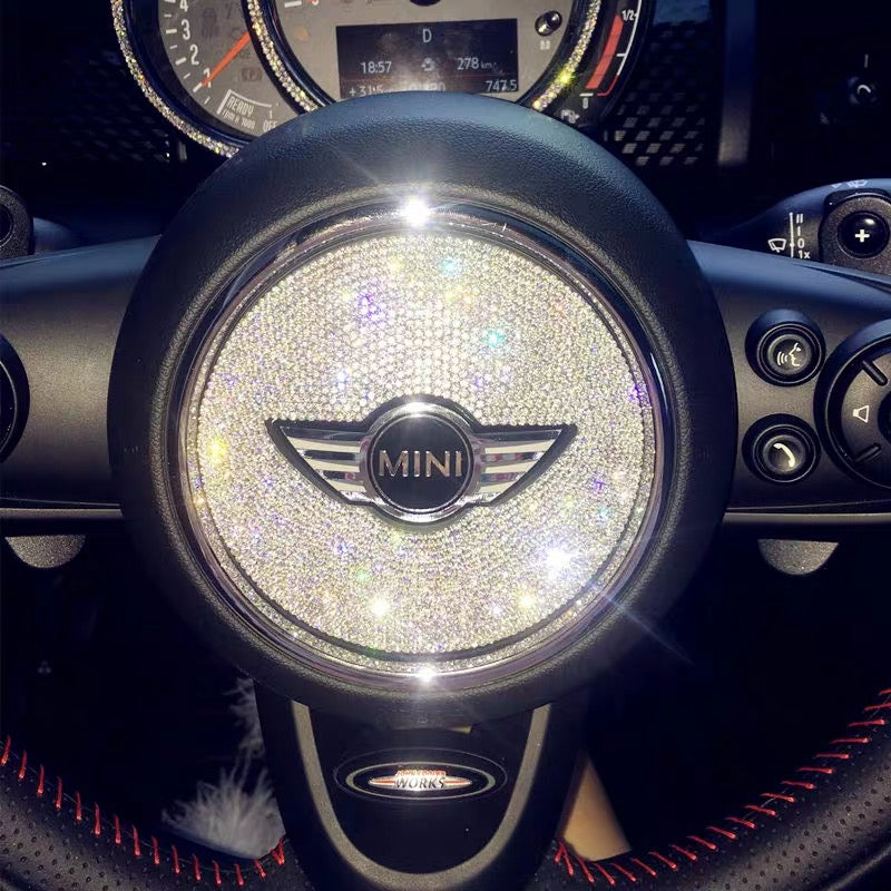 Silver Bling MINI Bedazzled Steering Wheel Sticker for Mini Cooper Cou –  Carsoda