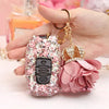Bling Car Key Holder with Rhinestones for Audi - Pink