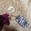 Bling Car Key Holder with Rhinestones for Audi - Purple