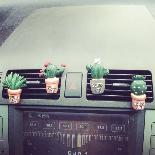 Cactus Car Air Vent Decoration - set of 4. - Carsoda - 1