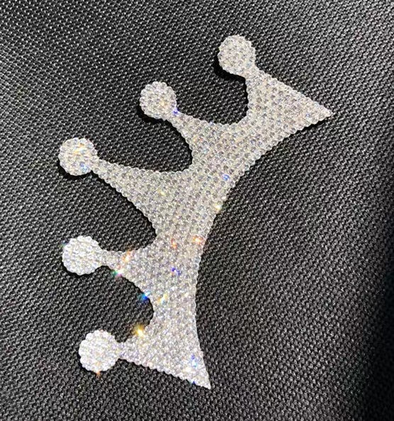 Crown Bling Emblem Sticker- Sparkling Decal