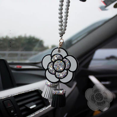 Crystal Hanging Car Charm Mirror Ornaments-Bling Snowflake Pendant – Carsoda