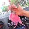 Angel wings Bling Car Charm Rear View Pendant with Fur or Bell