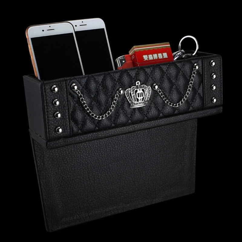 Car Seat Gap Container Organizer Filler with Bling Crown