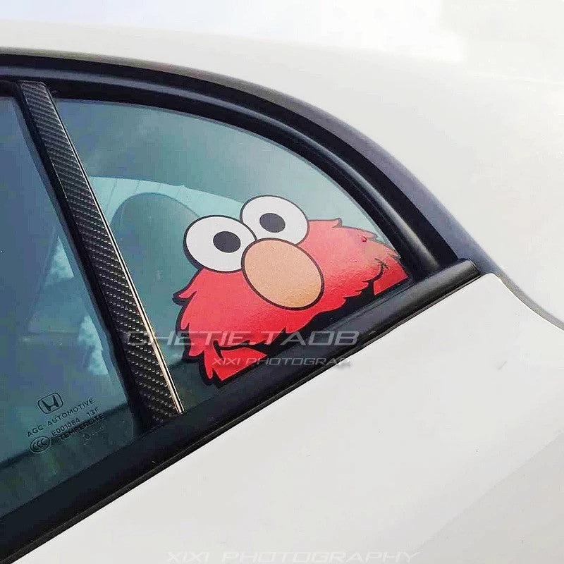 Funny Car Decal Peeking Elmo sticker