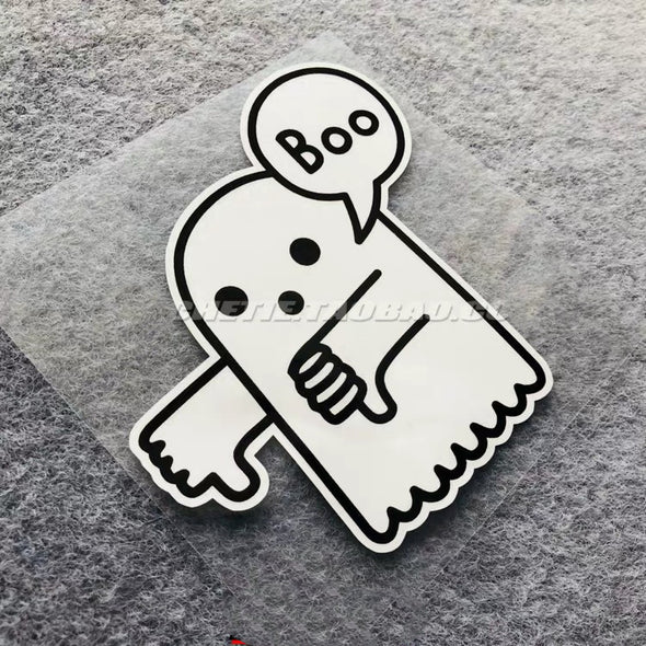 Cute Car Decal BOO Ghost Sticker