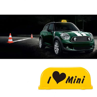 Mini Cooper Roof Top Light Decoration- I am not a Taxi, Mini, I love mini.