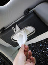 Sun Visor Organizer Tissue Holder Box with Bling Swan