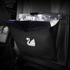 Car Seat back Black Foldable Trash Bag with Bling swan - Get your car neat!