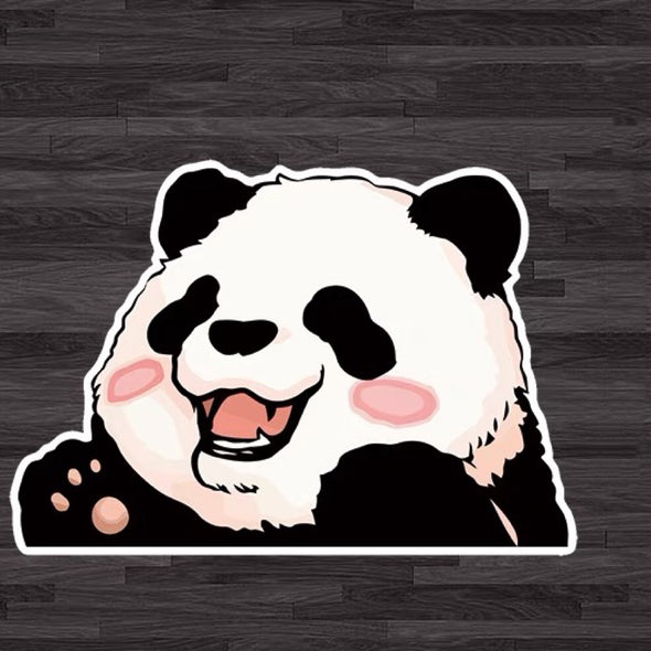 Funny Chubby Panda Cartoon Car Decal Sticker
