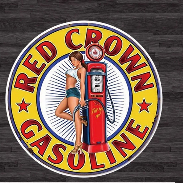 Red Crown Gasoline Cartoon Car Decal Sticker