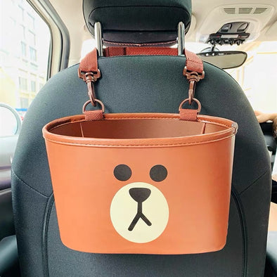 Car Seat Back Organizer Bag Container for Mini cooper/ VW beetles -Cute Cartoon Design