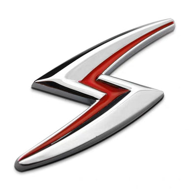 3D Chrome Metal Lightning S Badge Hood Emblem Compatible with Nissan Silvia S13 S14 S15 S16 240SX
