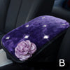 Customized Car Center Console Cover with Flower and Rhinestones - Carsoda - 3