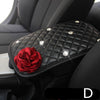 Customized Car Center Console Cover with Flower and Rhinestones - Carsoda - 5