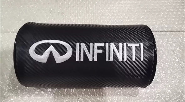 Infiniti Carbon Fiber Pattern Car Headrest Pillow Cushion