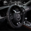 Punk Steering Wheel Cover with Rivets and Crown