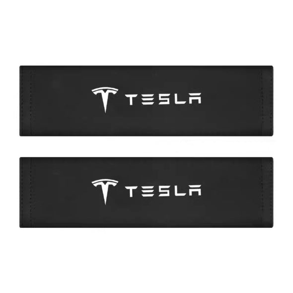 Tesla Logo Seat Belt Cover Long Padding Cushion Model X/S/3 (2x)