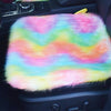 Cozy Fluffy Rainbow Car Accessories- Steering wheel cover and/or seat cover- Warming and cozy for Winter