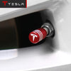 Tesla Logo Carbon Fiber Car Wheel Air Tyre Valve Dust Caps Covers Set of 4 Model S/X