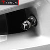 Tesla Logo Carbon Fiber Car Wheel Air Tyre Valve Dust Caps Covers Set of 4 Model S/X