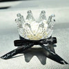 Bling Crystal Crown Car Dashboard Decoration with Anti-slippery Mat