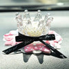 Bling Crystal Crown Car Dashboard Decoration with Anti-slippery Mat