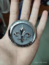 Lily Fleur Delis 3D metal Chrome Emblem Badge Decal Bumper Sticker
