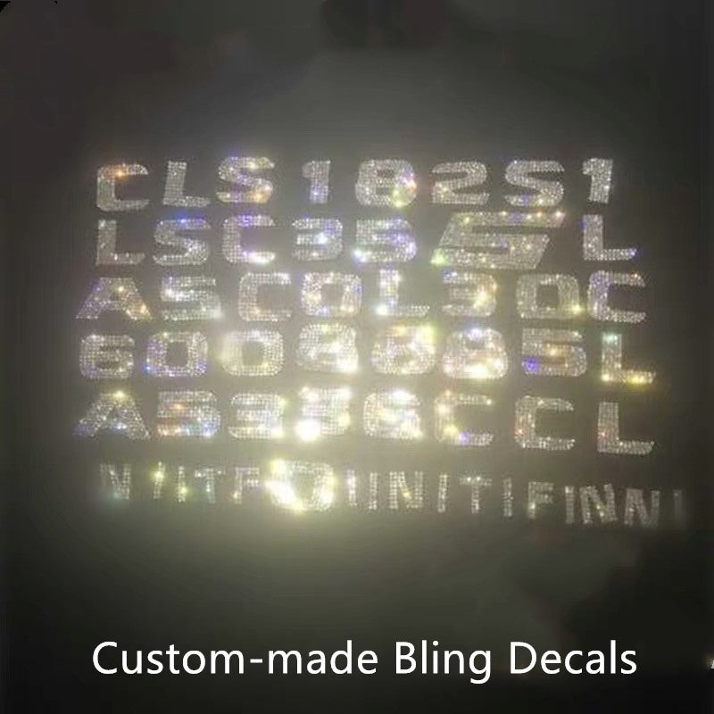 Custom-made Bling Letter Number Decal DIY