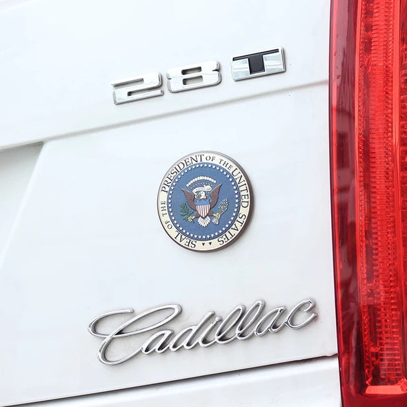 President of USA Chrome Emblem Silver Badge for Cadillac