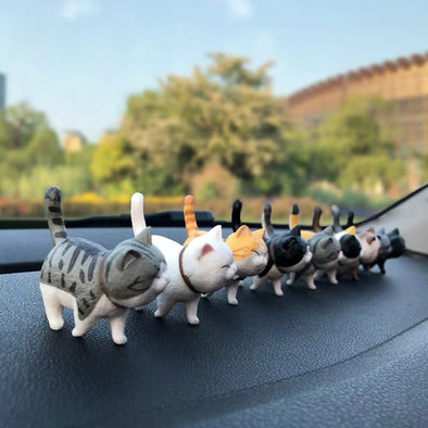 Dashboard Cute Cat Kitten Small Figures Car Decoration (9x)