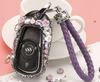 Bling Car Key Holder with Rhinestones for Buick Encore - Pink/Purple/Silver