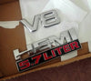 Chrysler Chrome Logo Emblem Badge Symbol 300c V8 HEMI5.7L rear sides