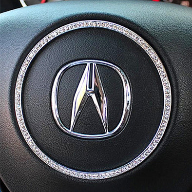 Auto Lenkrad Emblem Zubehör Diamant Logo Aufkleber Zubehör Dekoration für  Acura