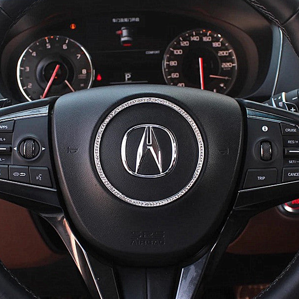 Bling Acura CDX Steering Wheel Sticker Ring Rhinestones