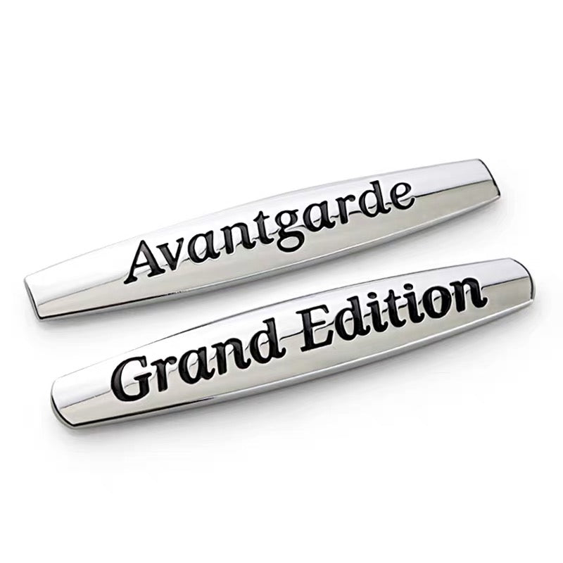 Mercedes Benz Avantgarde Grand Edition Car Side Chrome Emblem Silver Badge