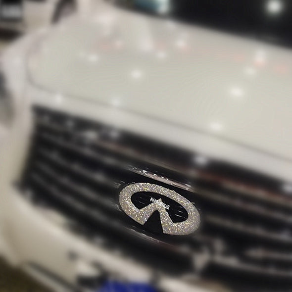 INFINITI Bling LOGO Front or Rear Grille Emblem LOGO decal Made w/ Rhinestone Crystals