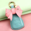 Leather Car Key Fob Holder Cover and Bow for Cadillac