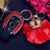Red Hot Mercedes Benz Bling Car Key Holder with Rhinestones and flowers
