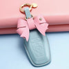 Leather Car Key Fob Holder Cover and Bow for Ford