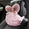 Bunny Rabbit Car Plush Headrest Waist Pillow Seat belt cover Set