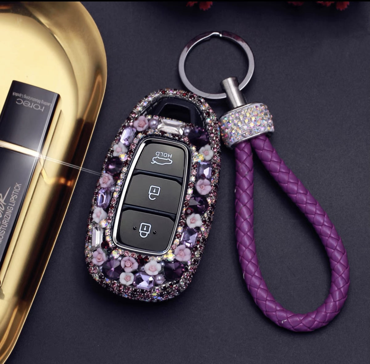 Hyundai Bling Car Key Holder with Rhinestones