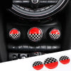 Mini Cooper AC Control Buttons 3D Crystal Sticker Decal -Jack Union British Flag Checker