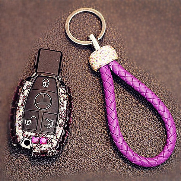 Mercedes Benz Leather Car Key Fob Holder Cover and Bling Bow or Mouse –  Carsoda