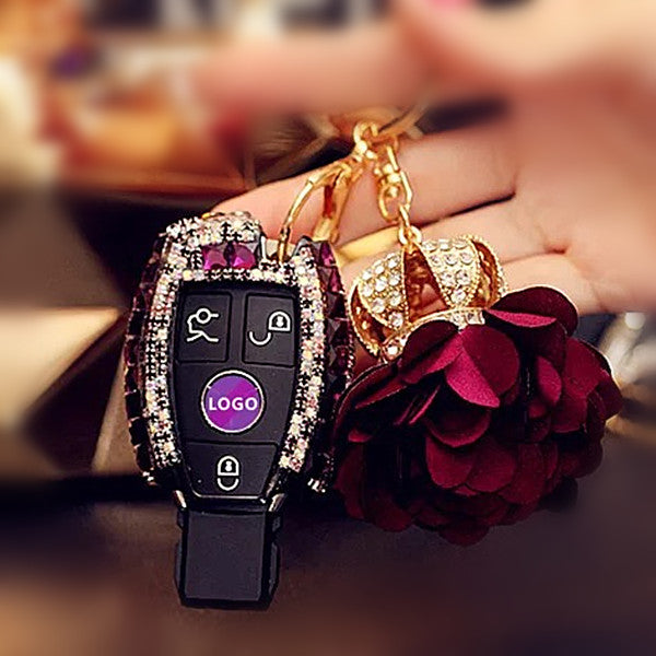 women for cute car keys chains rings holder lanyard bracelets  shell，Suitable for car Mercedes-Benz key chain cover